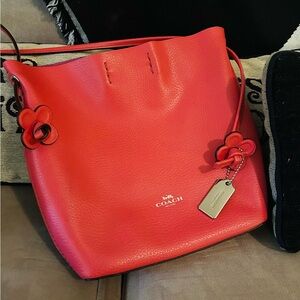 COACH pink cross body bag